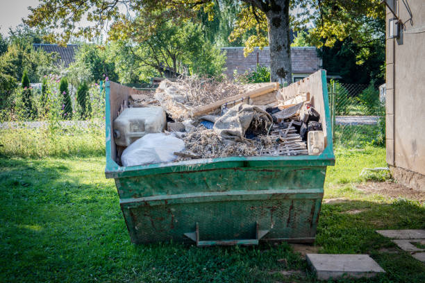 Large container for construction debris and waste stock photo