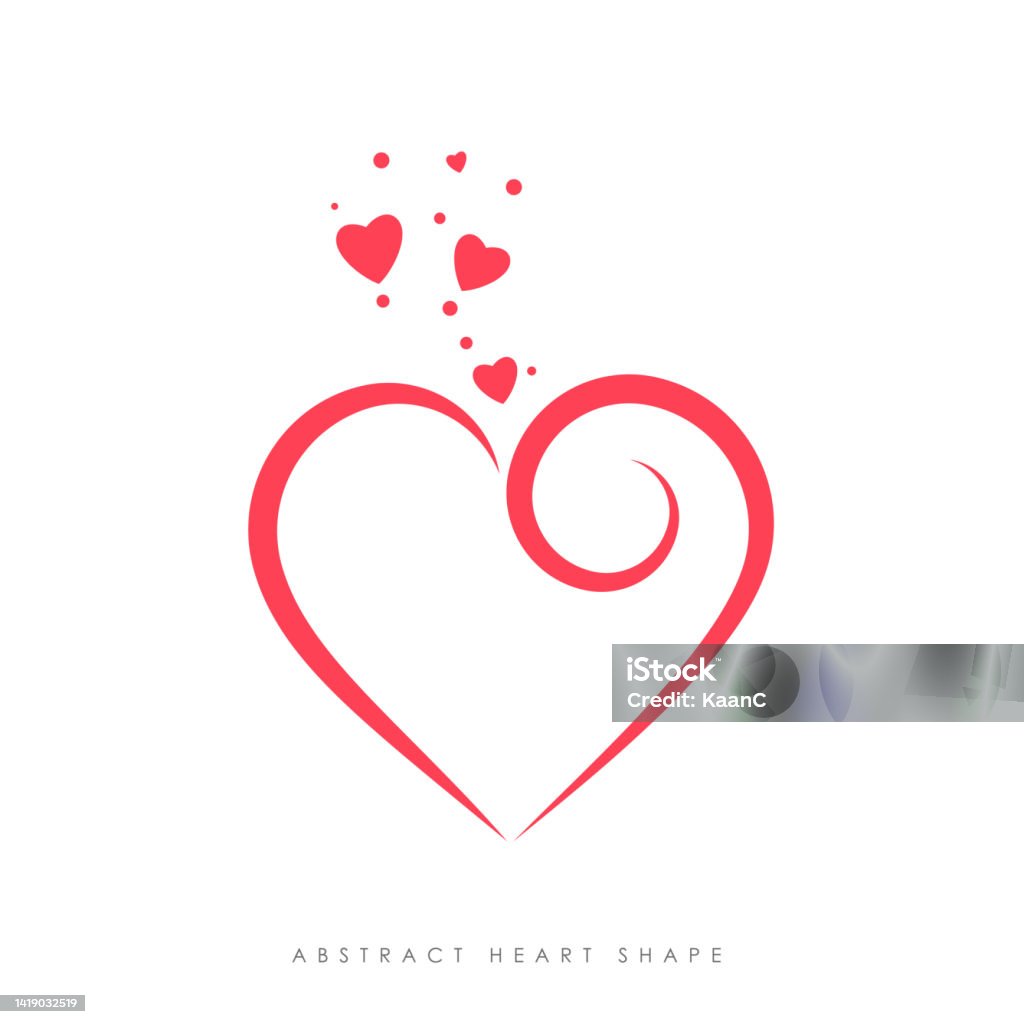 Vectorized Heart Shape Abstract Heart Shape Vector Stock Illustration Stock Illustration ...