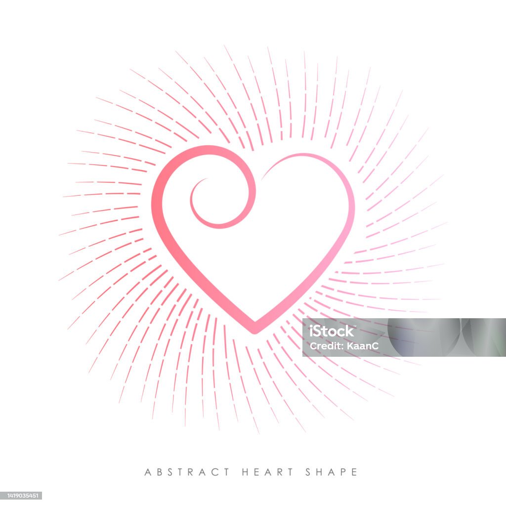Abstract Heart Shaps Abstract Heart Shape Vector Stock Illustration Stock Illustration ...