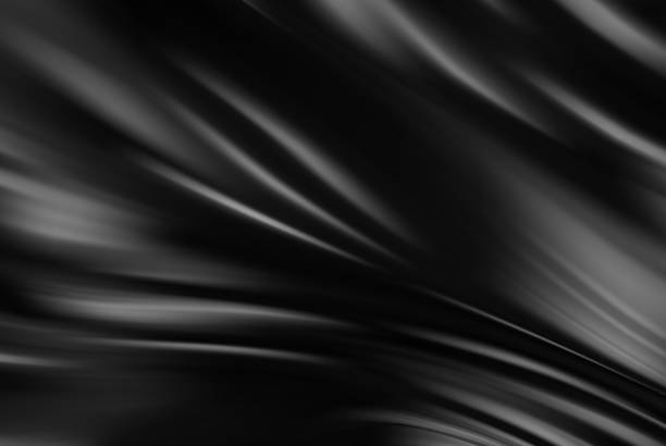 istock Black wavy fabric. Abstract luxury background. Draped silky textile. Decoration for poster design, banner,poster,web design. 1419058394