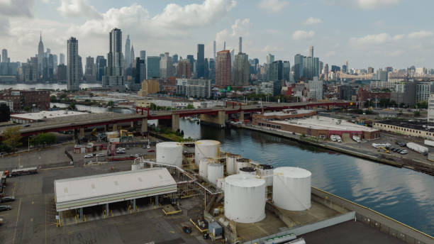 istock aerial view of industries 1419060826
