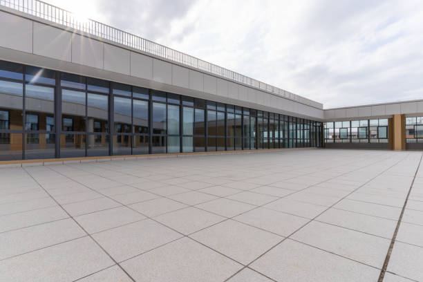 istock Empty slate passage and surrounding modern building 1419062169