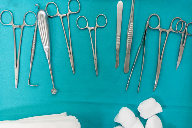 istock Medical equipment on table in emergency room 1419073256