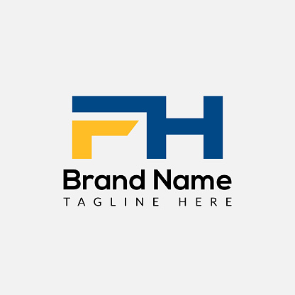 Abstract FH letter modern initial lettermarks logo design