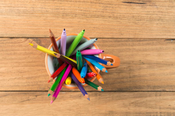 istock Cup full of markers and colored pencils 1419081080