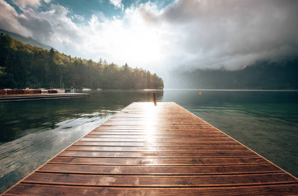 istock bled lake at dusk in slovenia 1419083358