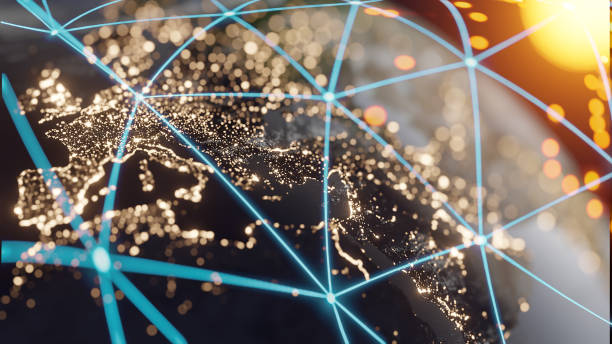 istock Planet Earth At Night Global Connections, 1419085843
