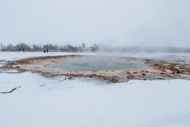 Geysir, sometimes known as The Great Geysir, is a geyser in southwestern Iceland. It was the first geyser described in a printed source and the first known to modern Europeans. The English word geyser derives from Geysir. The name Geysir itself is derived from the Icelandic verb geysa.