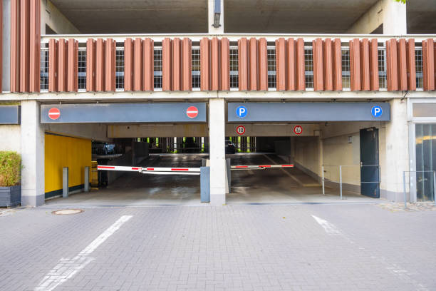 istock Exterior of a multi storey car park in a downtown 1419093655