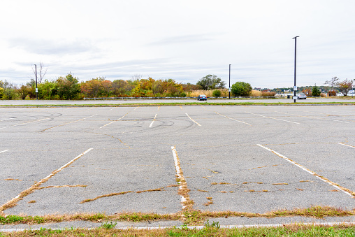 Portrait of happy mid adult businessman talking on his phone while standing in public garage next to his car.