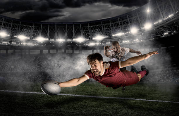 istock Try.  Rugby football player in action 1419100792