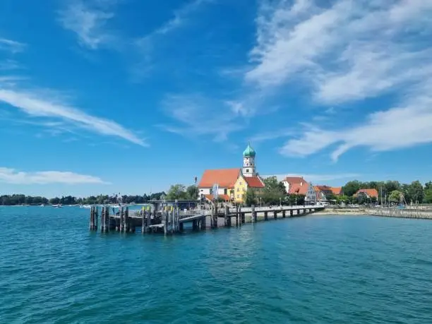 The jetty of Wasserburg at Lake Constance