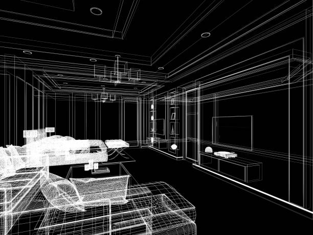istock sketch design of interior  bedroom,3d rendering 1419107187