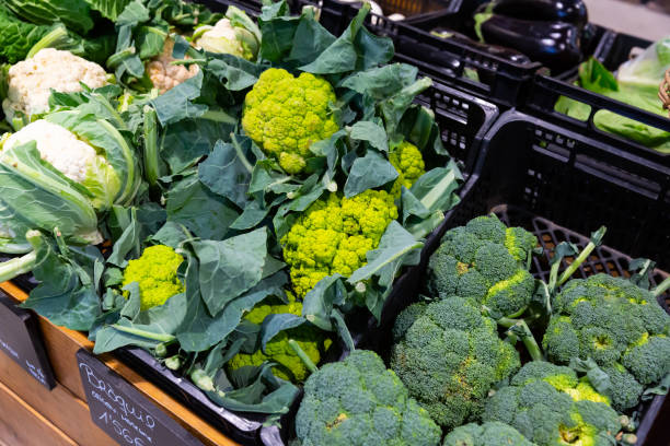 istock Broccoli, cauliflower and chard in supermarket 1419112285