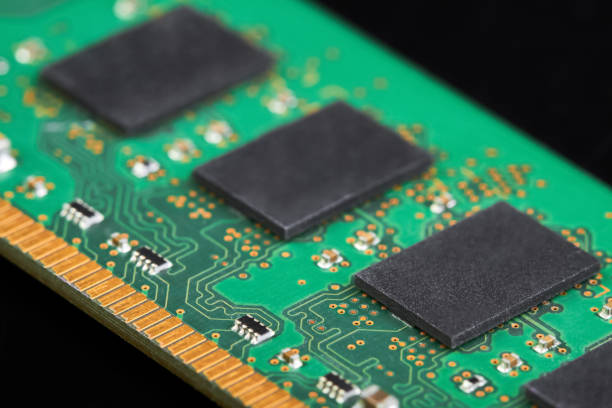 istock Close-up of Chips on a RAM board for a computer 1419112685