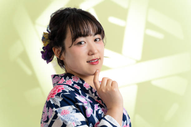 istock young woman in yukata 1419114854