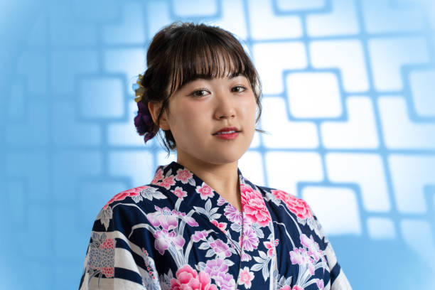 istock young woman in yukata 1419115573