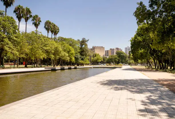 Photo of Scenic city park on a sunny day in summer