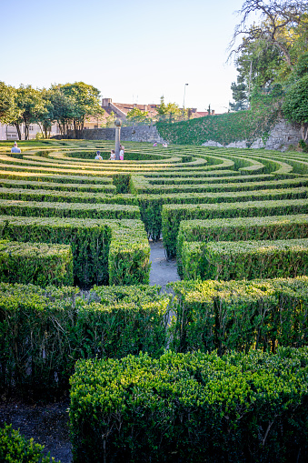 Maia , Portugal; 21 August 2022: General view of Labyrinth of São Roque Park in Porto