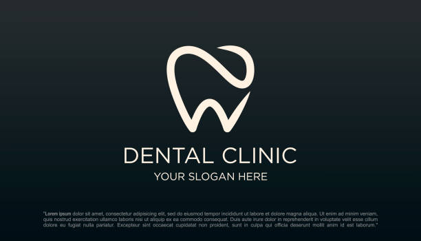 dental clinic tooth logo design vector illustration. dental clinic tooth logo design vector illustration. dentist logos stock illustrations