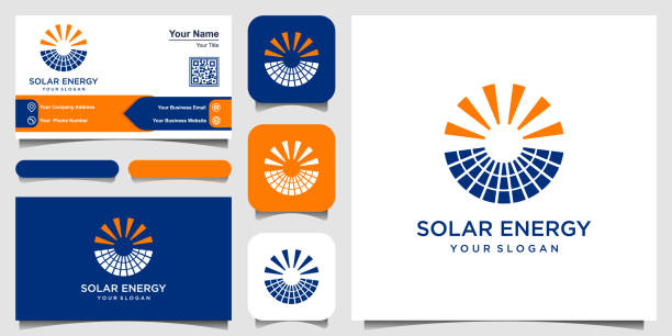 ilustrações de stock, clip art, desenhos animados e ícones de solar energy logo designs vector, sun power logo - control panel flash