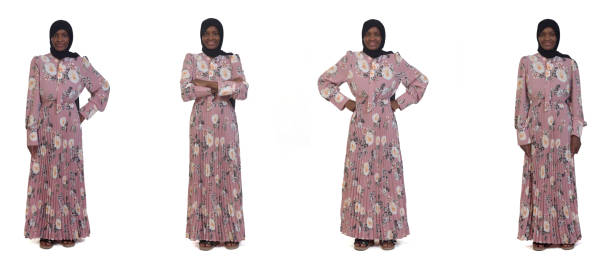 istock front view of a group of same woman over white background 1419127181
