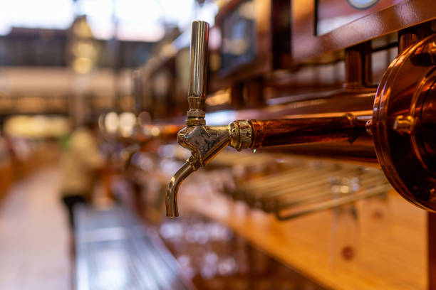 istock Beer tap with water drops close-up 1419131419
