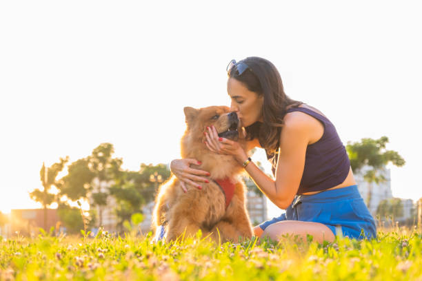 istock Young Woman With Dog 1419133806