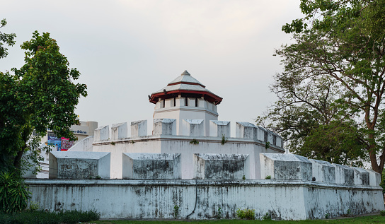 Bangkok, Thailand  01 April 2016: Mahakan Fort and Park in Bangkok, Thailand