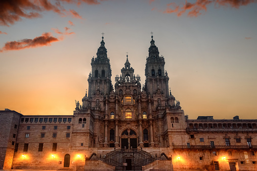 Catedral de Santiago de Compostela en Santiago, Comunidad Galicia en el norte de España photo