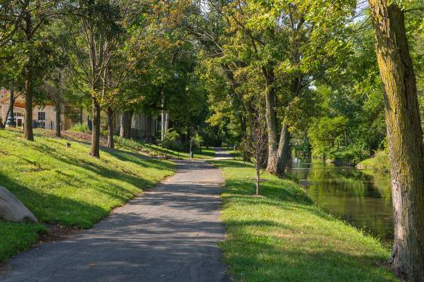 istock Footpath along the canal. 1419144353
