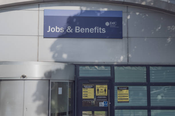 Jobs and Benefits office entrance stock photo