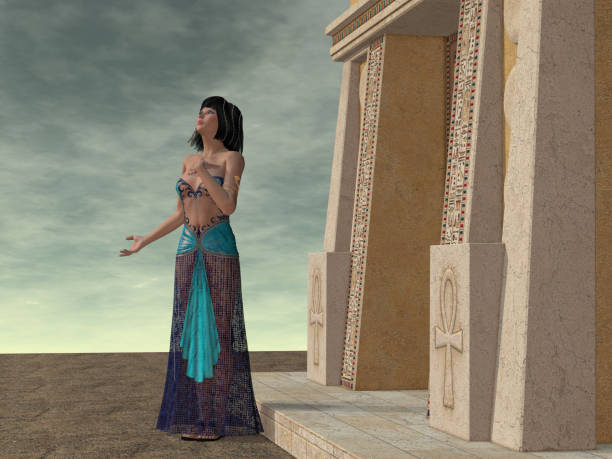 fantasía egipcia - traje de reina egipcia fotografías e imágenes de stock