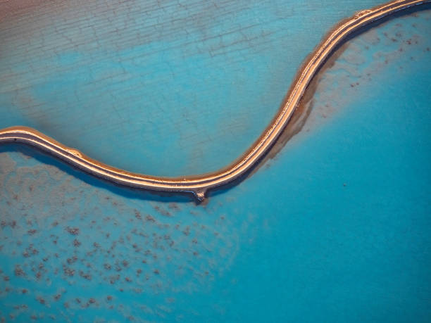 Abstract aerial view of salt pans