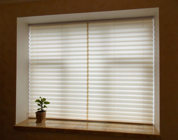 istock Pleated blinds XL close uo on the window 1419169476