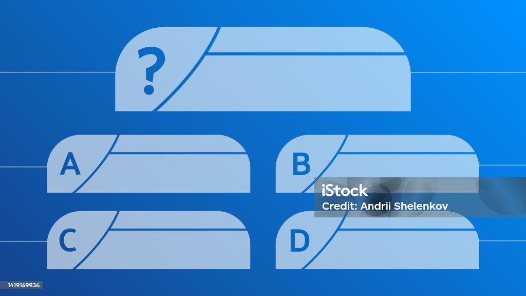 Multiple Choice Lettering Multiple Choice Quiz Template Stock Illustration - Download Image Now ...