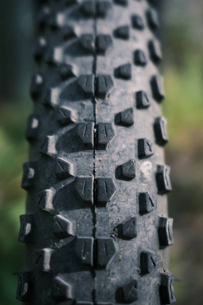Mountain Bike tires stock photo