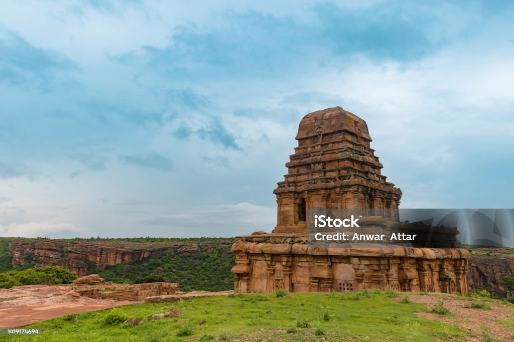 Beautiful View Of Upper Shivalaya Temple At Top Of The Hill In Badami Stock  Photo - Download Image Now - iStock