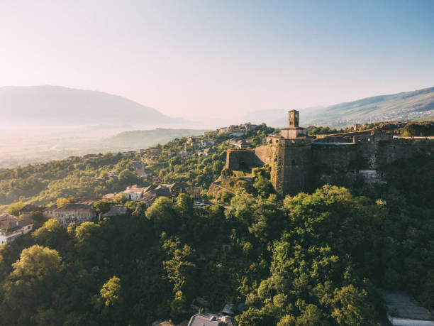 istock Gjirokaster Old Albanian Town from drone 1419182218