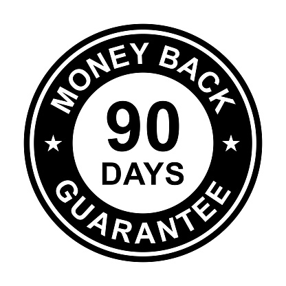 90 days money back guarantee icon vector for graphic design, logo, website, social media, mobile app, UI illustration