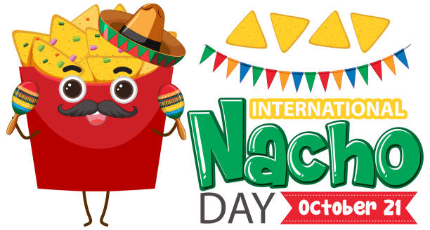 International Nacho Day Banner Design International Nacho Day Banner Design illustration nacho chip stock illustrations