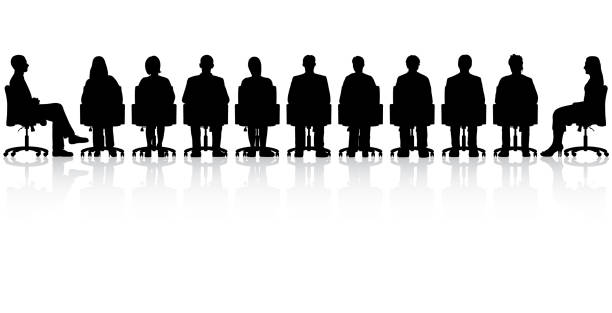 illustrazioni stock, clip art, cartoni animati e icone di tendenza di riunione d'affari - presidente