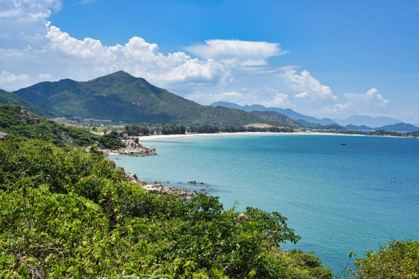 istock View on Vietnamese lagoon with blue water and white sand 1419206811
