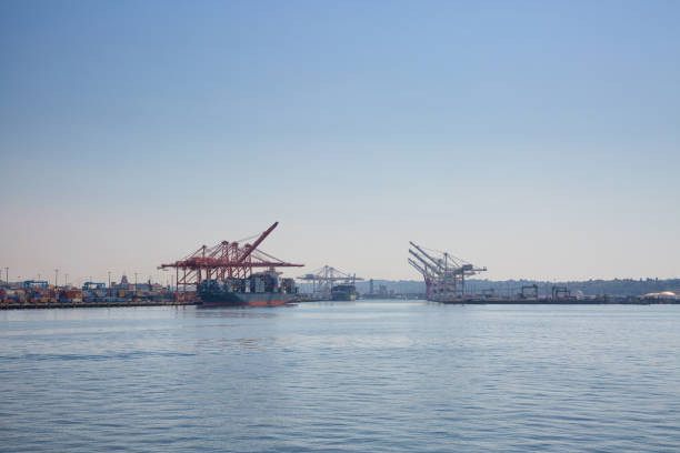 The Port of Seattle stock photo