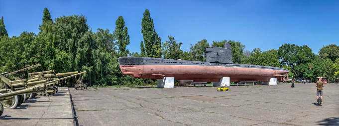 Russian atomic submarine emerges from the Atlantic Ocean - This Picture is a composing
