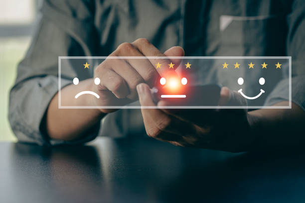 istock The businessman rated it with a star service experience on the online application. Customer Satisfaction Survey Concept 1419211925