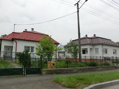 Kosice, Slovakia - May 12, 2022: Beautiful traditional village in Slovakia at Eastern Europe
