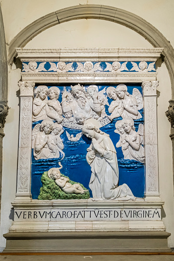 16th-century artwork in glazed terracotta in the Franciscan sanctuary of La Verna