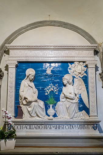 16th-century artwork in glazed terracotta in the Franciscan sanctuary of La Verna