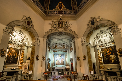 Interior of the Church of Madonna del Morbo in the Poppi downtown